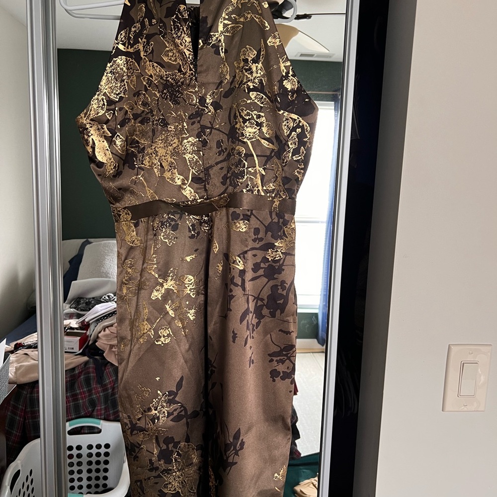 Olive green with gold size 8